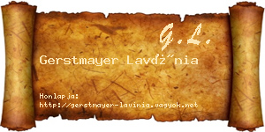Gerstmayer Lavínia névjegykártya